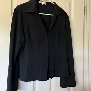 White House/Black Market Size L Black Blazer Tailored Suit Jacket
